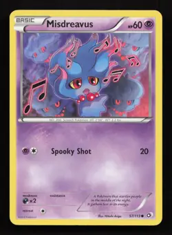 Misdreavus 57/113 Legendary Treasures Common Pokemon Card - Image 1