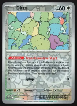 Ditto - 132/165 - Reverse Holo - Scarlet & Violet 151 - Pokemon Card - Image 1
