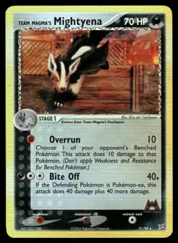 Pokemon Cards Team Magma's Mightyena 21/95 Reverse Holo Team Magma Team Aqua NM - Image 1