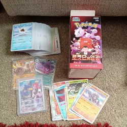 Pokemon Glory Of Team Rocket Korean box 110 cards ar ex holo common FREE POST - Image 1