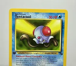 Tentacool 56/62 (LP) 1st Edition Common Fossil Set 1996 WOTC Pokemon Card - Image 3