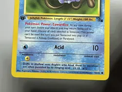 Tentacool 56/62 (LP) 1st Edition Common Fossil Set 1996 WOTC Pokemon Card - Image 4