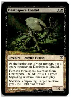 MTG Deathspore Thallid - Time Spiral Misprint Moderately Played English - Image 1
