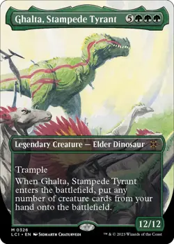 Foil Ghalta, Stampede Tyrant (Borderless) M The Lost Caverns of Ixalan 326 LP - Image 1