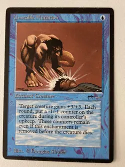 Magic the Gathering MTG Arabian Nights Unstable Mutation MP (Beta Bob) - Image 1
