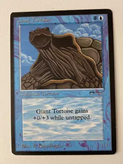 Magic the Gathering MTG Arabian Nights Giant Tortoise Dark NM (Beta Bob) - Image 1