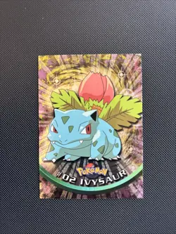 1999 Topps Pokemon Series 1 TV Animation IVYSAUR Foil - Image 2