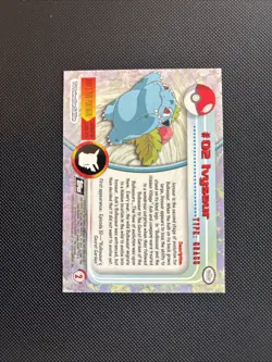 1999 Topps Pokemon Series 1 TV Animation IVYSAUR Foil - Image 3