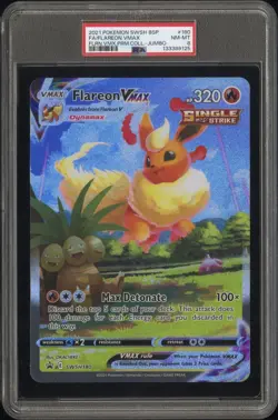 PSA 8 - 2021 Pokemon FLAREON VMAX Premium Collection JUMBO BSP #180 (9125) - Image 1