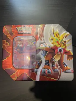4 POKEMON PARADOX DESTINIES TIN GOUGING FIRE EX IN HAND - Image 2