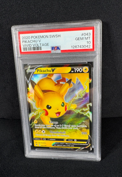 Pokemon Pikachu V 2020 SWSH Vivid Voltage Full Art Holo #043 PSA 10 GEM MINT - Image 4