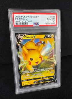 Pokemon Pikachu V 2020 SWSH Vivid Voltage Full Art Holo #043 PSA 10 GEM MINT - Image 5