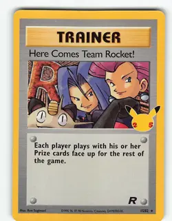 HERE COMES TEAM ROCKET! 15/82 HOLO RARE CELEBRATIONS POKEMON NM - Image 2