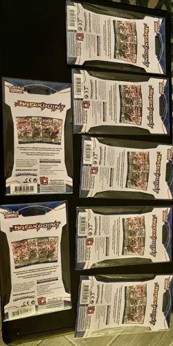 Seven (7) Sleeved Booster Packs Pokemon TCG XY Breakpoint Factory Sealed - Image 2