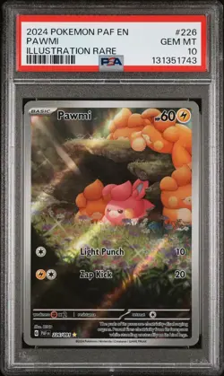PSA 10 Pawmi 226/091 Pokemon Sv: Paldean Fates Illustration Rare 2024 GEM MINT - Image 1