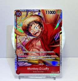 ONE PIECE ENGLISH CARD HOLO GAME Monkey.D. Luffy ST10-006 SR ST EN MINT - Image 1