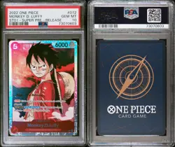 2022 ONE PIECE ST01-012 MONKEY D. LUFFY SUPER PRE-RELEASE PSA 10 GEM MINT - Image 3