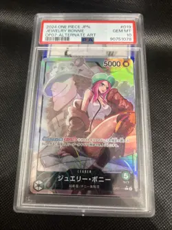 2024 One Piece Jpn Jewlery Bonnie Op07 Alternate Art Psa 10 - Image 1