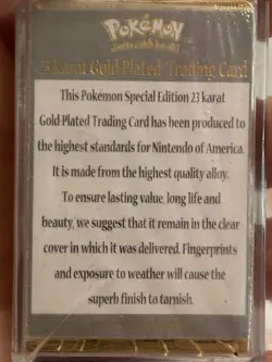 Pokemon Togepi 23 Karat Gold Plated Trading Card Burger King 1999 Special Ed. - Image 2