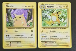 Raichu 36/108 Non Holo Pikachu Pokemon 35/108 Card TCG 2016 XY Evolutions LP - Image 1