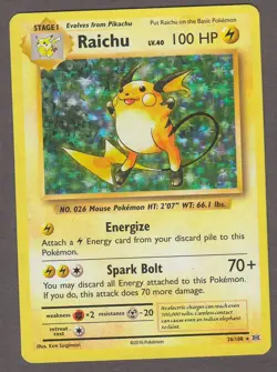 Raichu 36/108 Rare Holo XY Evolutions 2016 Pokemon Card LP - Image 1