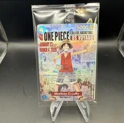 One Piece College Basketball US Voyage Luffy Card IN HAND - UNOPENED - Image 1