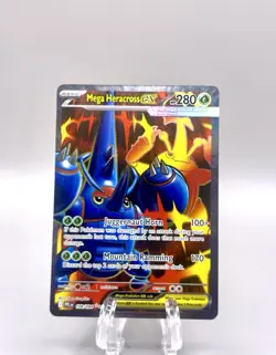 Mega Heracross ex 108/094 Me02: Phantasmal Flames Holo Pokemon Card - Image 1