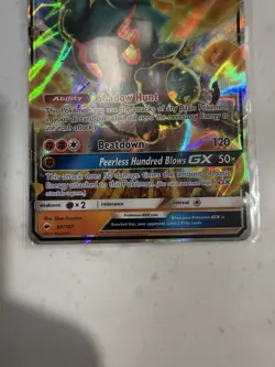 Pokemon Marshadow GX Holo Ultra Rare TCG Card 80/147 Burning Shadows 2017 - Image 3