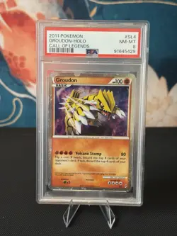 Pokemon Groudon Holo PSA 8 Call of Legends Ultra Rare #SL4 Pokemon TCG Card - Image 1