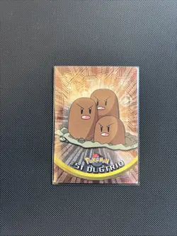 2000 Topps Chrome Pokemon ~ Dugtrio ~ # 51 ~ T.V. Animation Card Series 1 Foil - Image 1