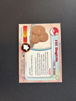2000 Topps Chrome Pokemon ~ Dugtrio ~ # 51 ~ T.V. Animation Card Series 1 Foil - Image 3
