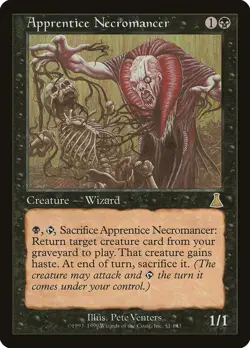 MTG Apprentice Necromancer - 51 / English / Moderately Played - Image 1