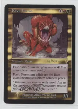 Raging Kavu (Latin) Foil Magic: Invasion Prerelease #262 2000 - Image 1