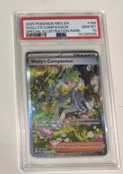 Pokemon Wally's Compassion Mega Evolution Special Illustration Rare #186 PSA 10 - Image 1