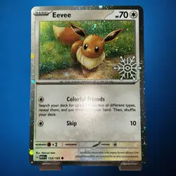 Eevee 133/165 Pokemon Holiday Calendar 2025 Festive Stamp Snowflake - Image 1