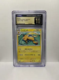 Raichu 024/071 Cyber Judge (2024) CGC Pristine 10 Japanese Graded Pokemon - Image 1