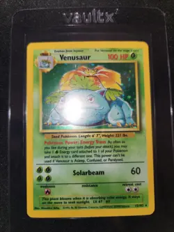Pokemon TCG Venusaur 015/102 Base Set Holo - Image 1