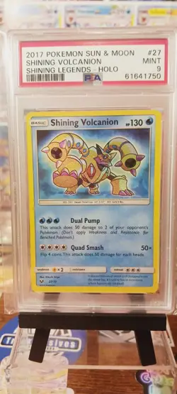 2017 Pokemon Sun And Moon Shining Volcanion PSA 9 - Image 1