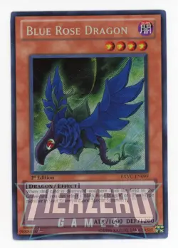 Yugioh Blue Rose Dragon US PRINT EXVC-EN099 Secret Rare 1st Edition NM/LP - Image 1