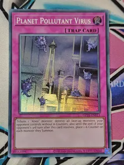 YUGIOH OP28-EN011 Planet Pollutant Virus Super Rare - Image 1