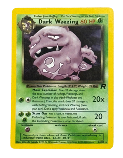 Dark Weezing 14/82 Holo Rare Unlimited Team Rocket 2000 - Pokemon Card TCG (NM) - Image 1