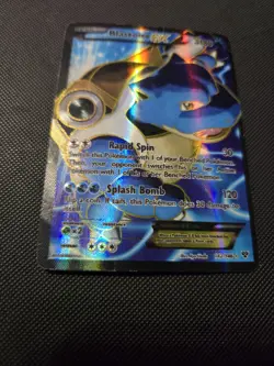 Pokemon TCG Blastoise EX Full Art Holo Ultra Rare Card 142/146 XY Base Set DM - Image 2