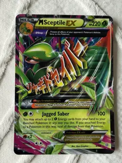Pokemon TCG Mega M Sceptile EX 8/98 Ancient Origins 2015 Full Art Holo Card - Image 1