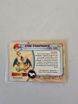 Topps Charizard #06 Series 1 Non Holo Pokemon Card Ex Condition - Image 3