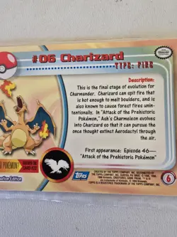 Topps Charizard #06 Series 1 Non Holo Pokemon Card Ex Condition - Image 5