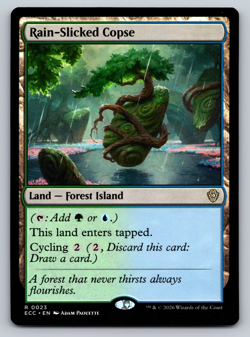 Rain-Slicked Copse - Commander: Lorwyn Eclipsed MTG - DOE - Image 1