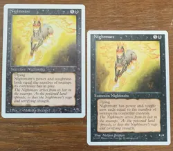Vintage MTG Magic The Gathering - NIGHTMARE Revised Edition X2 NM Never Played - Image 1