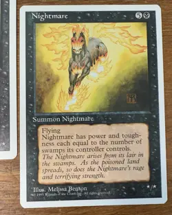 Vintage MTG Magic The Gathering - NIGHTMARE Revised Edition X2 NM Never Played - Image 3