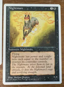 Vintage MTG Magic The Gathering - NIGHTMARE Revised Edition X2 NM Never Played - Image 4
