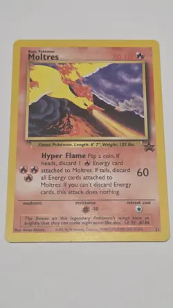 Pokemon Moltres Black Star Promo #21 - 2000 WOTC - LP - Vintage Legendary Bird - Image 1